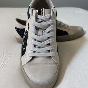 ShuShop Women's Sneakers in Black and Cream